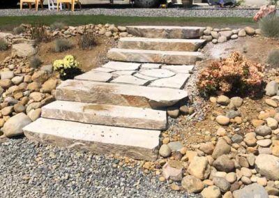 Stone and concrete steps